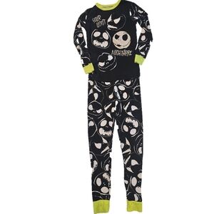 Jack Skellington Nightmare Before Christmas Boys Soft Pajama Set Size 10